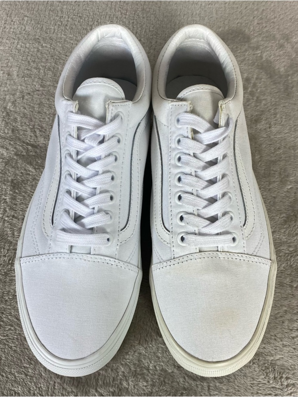 Vans Old Skool Stackform Shoes Womens Size 10 White Canvas Platform - Picture 7 of 11